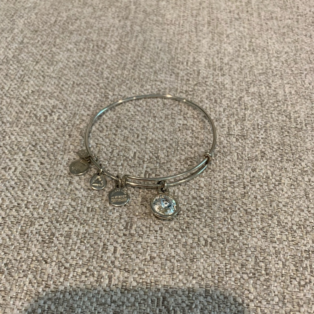 Alex and Ani April birthstone charm bracelet